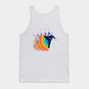 Girl Dancing with Rainbow Tank Top